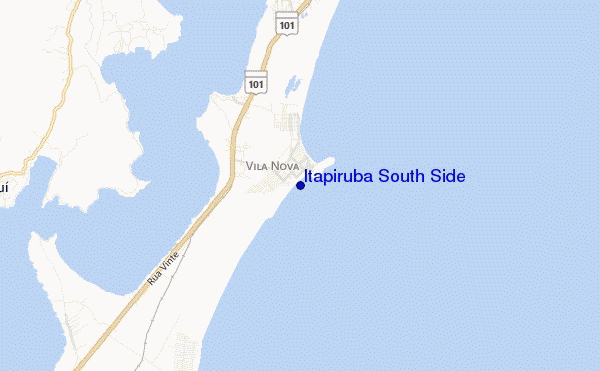 mapa de localização de Itapiruba South Side