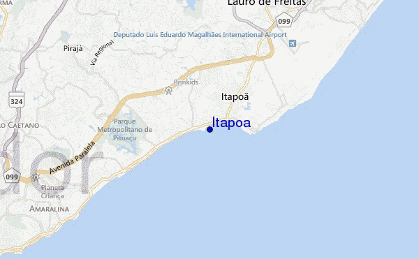 mapa de localização de Itapoa