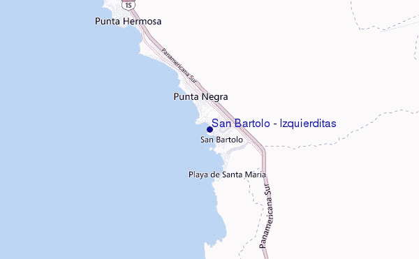 mapa de localização de San Bartolo - Izquierditas