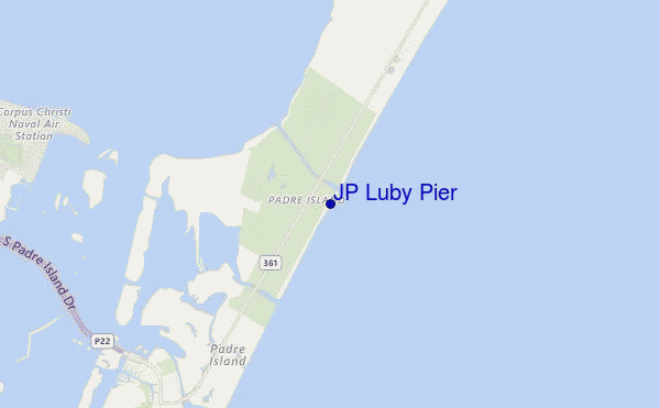 mapa de localização de JP Luby Pier
