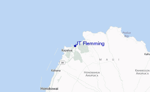 mapa de localização de JT Flemming