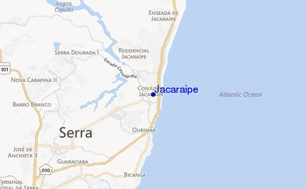 mapa de localização de Jacaraipe