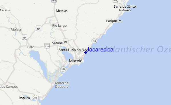 Jacarecica Location Map