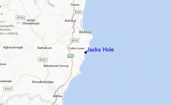 Jacks Hole Location Map
