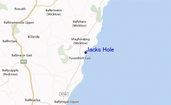 mapa de localização de Jacks Hole