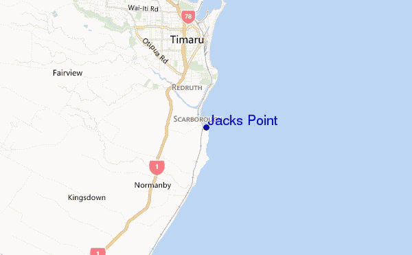 mapa de localização de Jacks Point