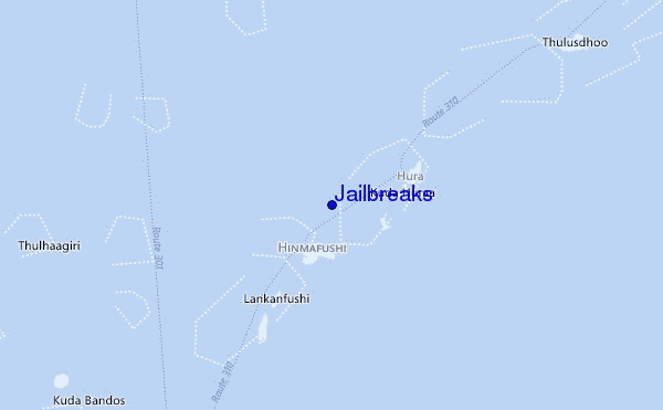 mapa de localização de Jailbreaks