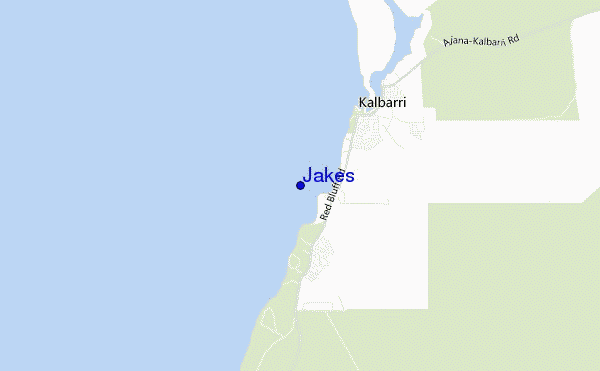 mapa de localização de Jakes
