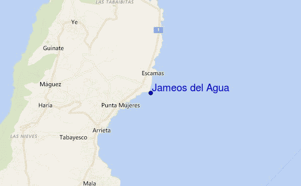 mapa de localização de Jameos del Agua