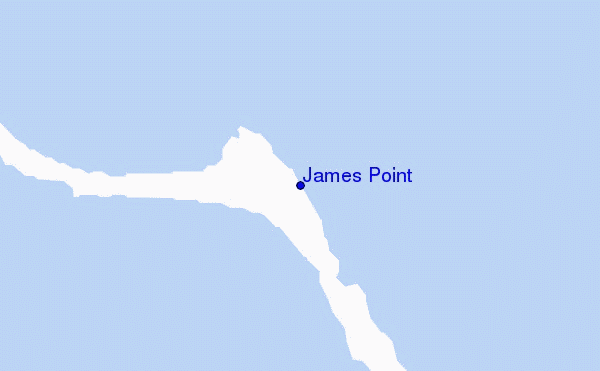 mapa de localização de James Point