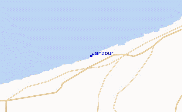 mapa de localização de Janzour
