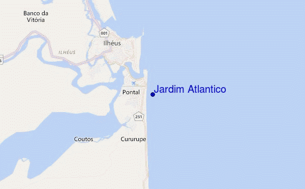 mapa de localização de Jardim Atlantico
