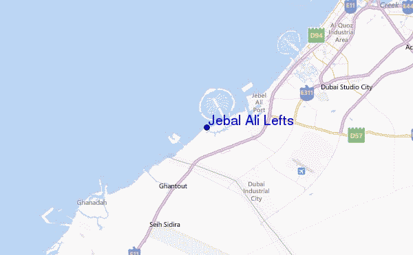 Jebal Ali Lefts Location Map