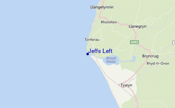 mapa de localização de Jeffs Left