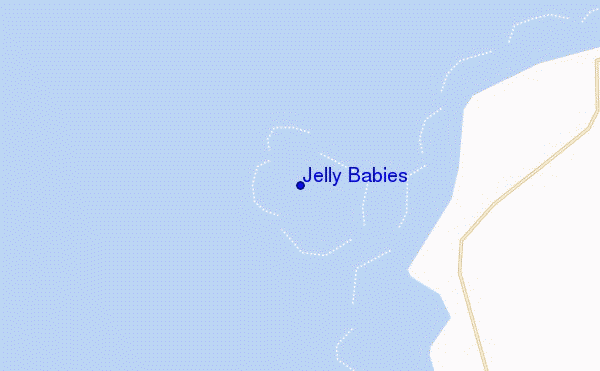 mapa de localização de Jelly Babies