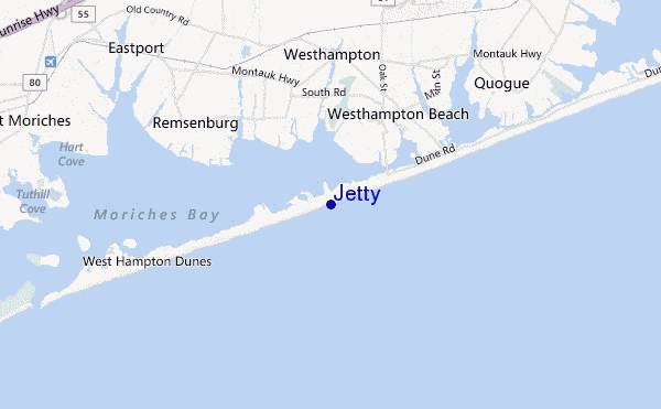 mapa de localização de Jetty