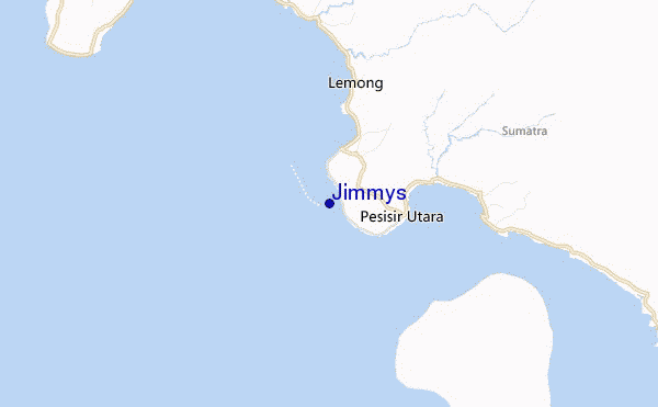 mapa de localização de Jimmys