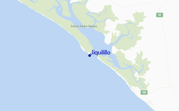 mapa de localização de Jiquilillo