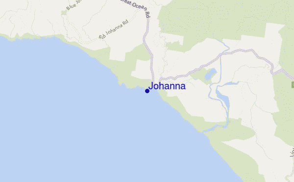 mapa de localização de Johanna