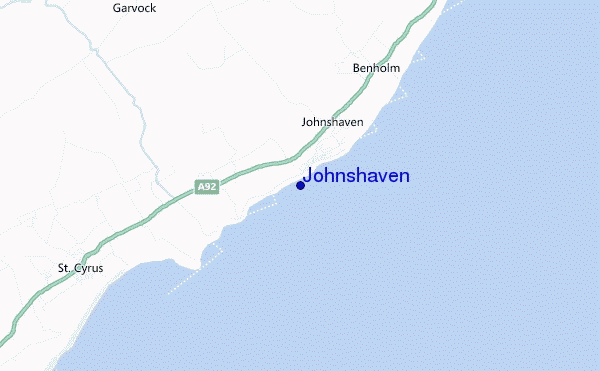 mapa de localização de Johnshaven