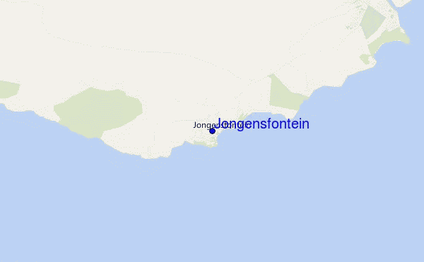 mapa de localização de Jongensfontein