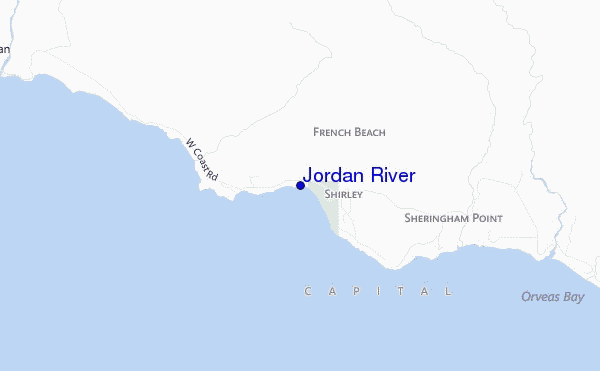 mapa de localização de Jordan River