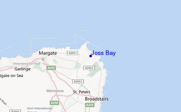 mapa de localização de Joss Bay