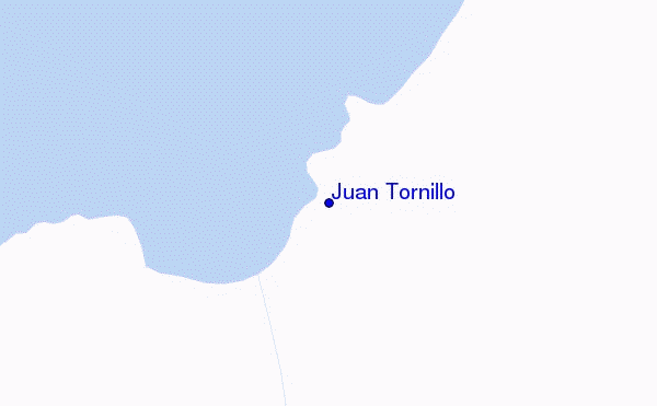 mapa de localização de Juan Tornillo