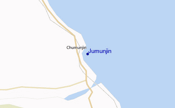 mapa de localização de Jumunjin