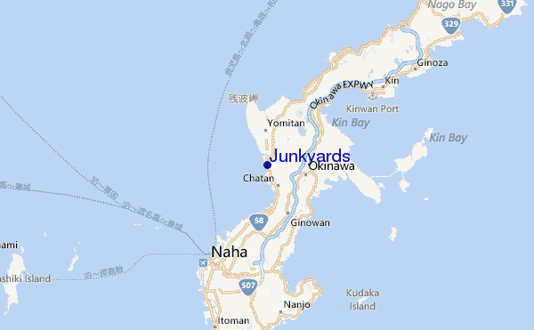 Junkyards Location Map