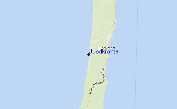 mapa de localização de Juodkrante
