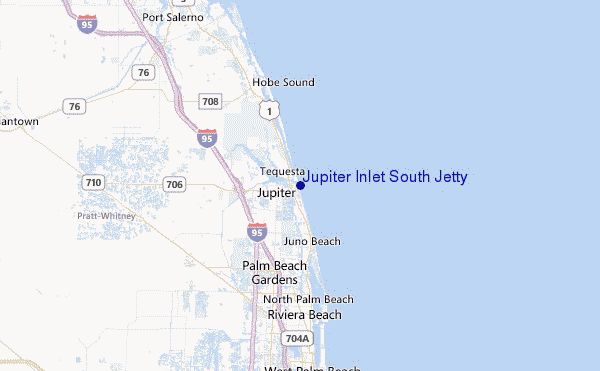 Jupiter Inlet South Jetty Location Map