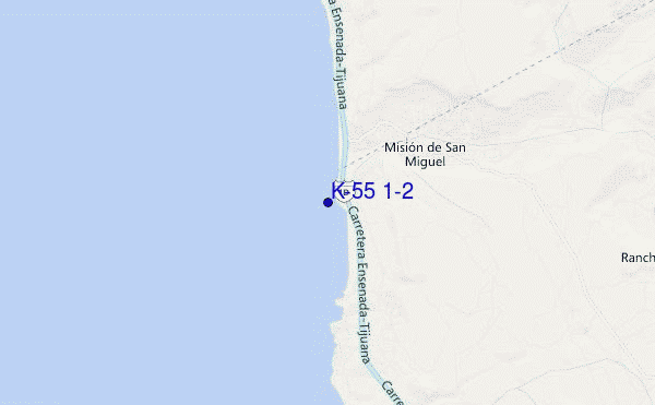 mapa de localização de K-55 1/2