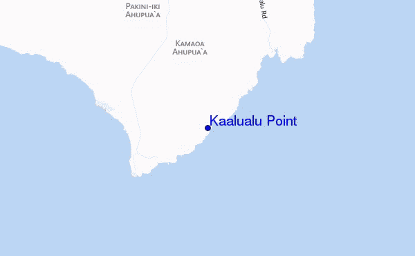 mapa de localização de Kaalualu Point