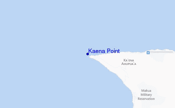 mapa de localização de Kaena Point