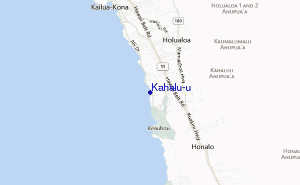 mapa de localização de Kahalu'u