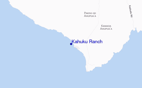 mapa de localização de Kahuku Ranch