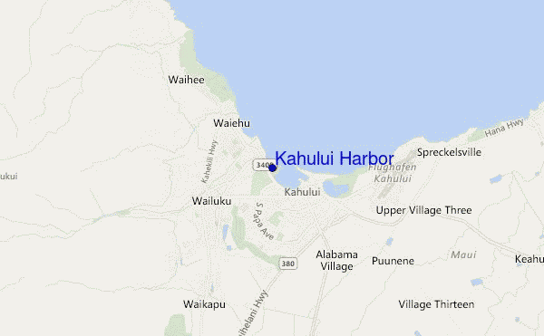 mapa de localização de Kahului Harbor