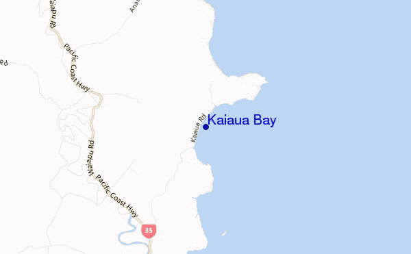 mapa de localização de Kaiaua Bay