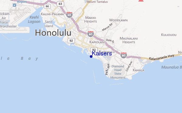 mapa de localização de Kaisers