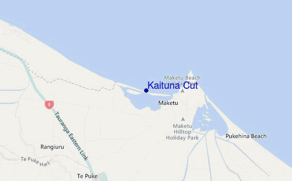 mapa de localização de Kaituna Cut