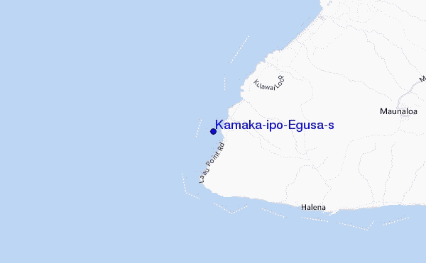 mapa de localização de Kamaka'ipo/Egusa's