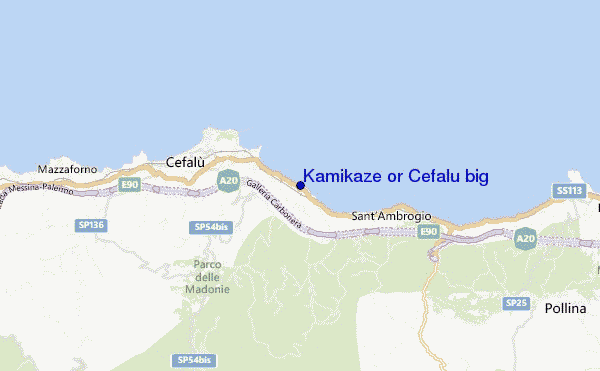 mapa de localização de Kamikaze or Cefalù big