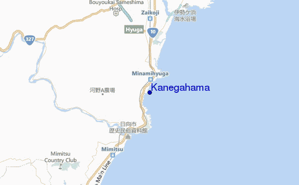 mapa de localização de Kanegahama