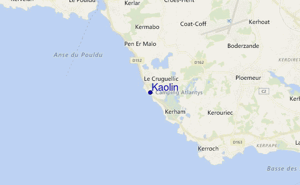 mapa de localização de Kaolin