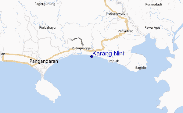 mapa de localização de Karang Nini