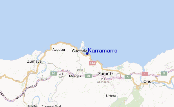 mapa de localização de Karramarro