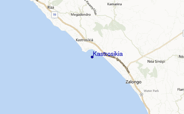 mapa de localização de Kastrosikia