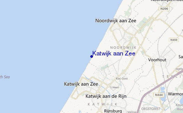 mapa de localização de Katwijk aan Zee