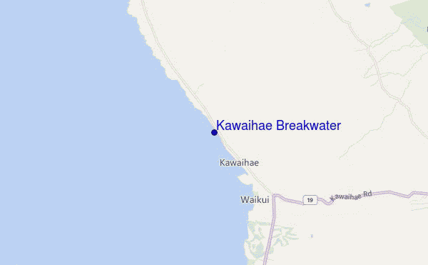 mapa de localização de Kawaihae Breakwater